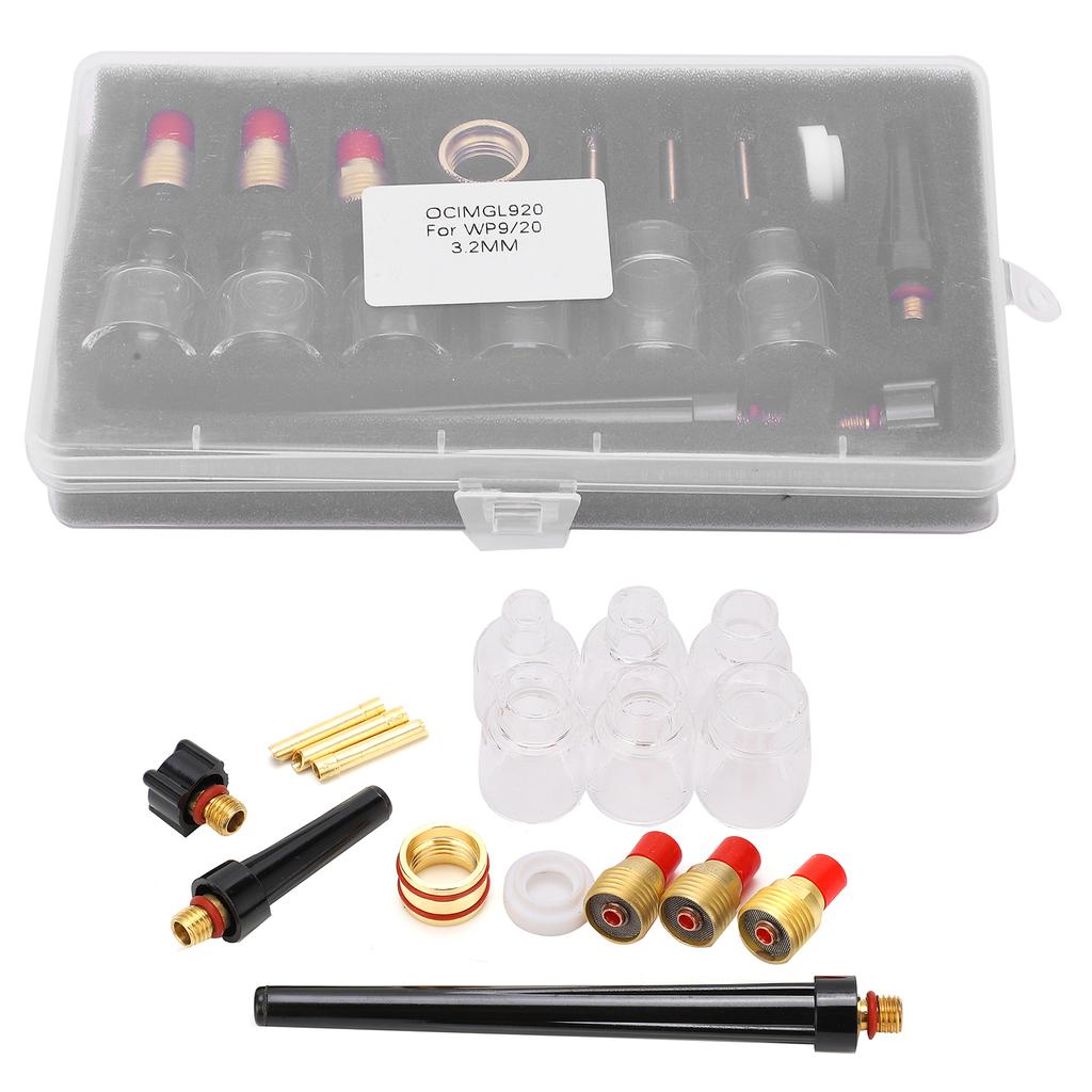 Kit accesorii torță de sudură consumabile din alamă duză cupă de sticlă 2 mm pentru WP920