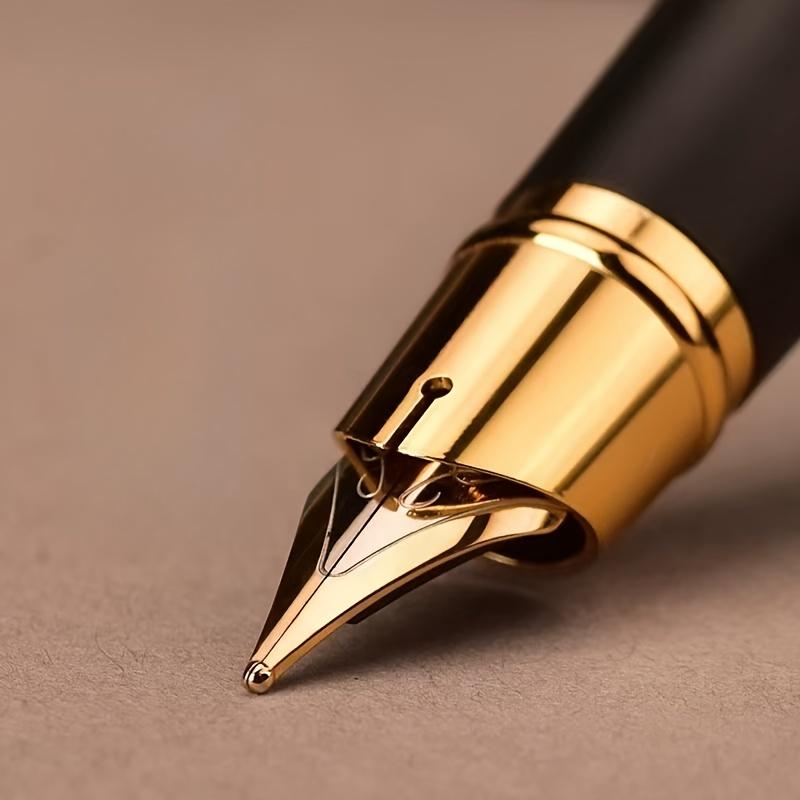Prémiové, odolné kovové plnicí pero s jemným hrotem 0,5 mm a zacvakávacím uzávěrem - Kompatibilní s 3,4mm inkoustovými lahvičkami