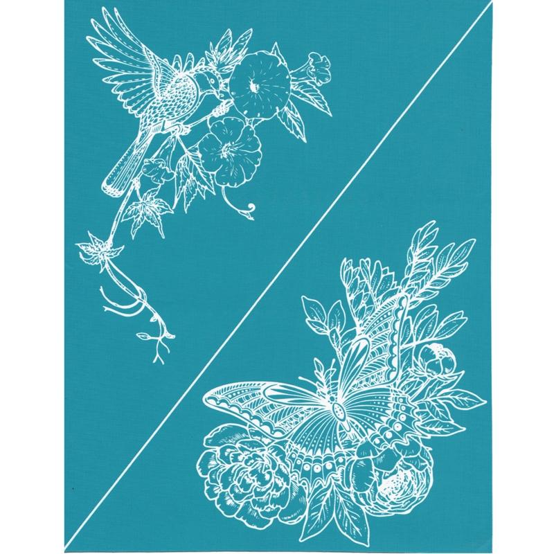 Silk Screen Stencils Selves-Adhesive Screen Stencil Mesh Transfer Reusable Screen Stencil for Window Fabric Home Decors 1