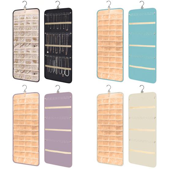 Hängender Schmuck-Organizer, Halskettenhalter, große Kapazität, Anti-Tangle-Ohrringe, Ringe, Kleiderbügel, Schmuck-Display-Rack