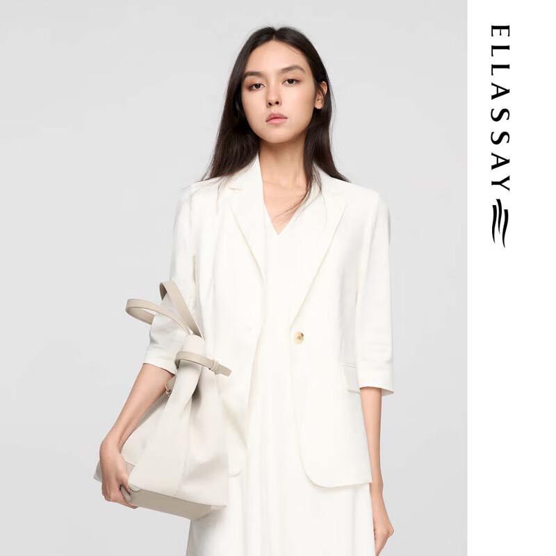 ELLASSAY Women's Minimalist Single-Button Blazer