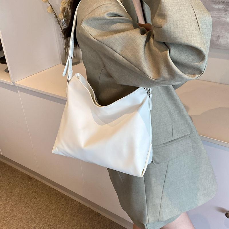 Bag Summer Fashion Shoulder Bag Textured Pu Underarm Commuter Bag Simple Solid Color Messenger Bag