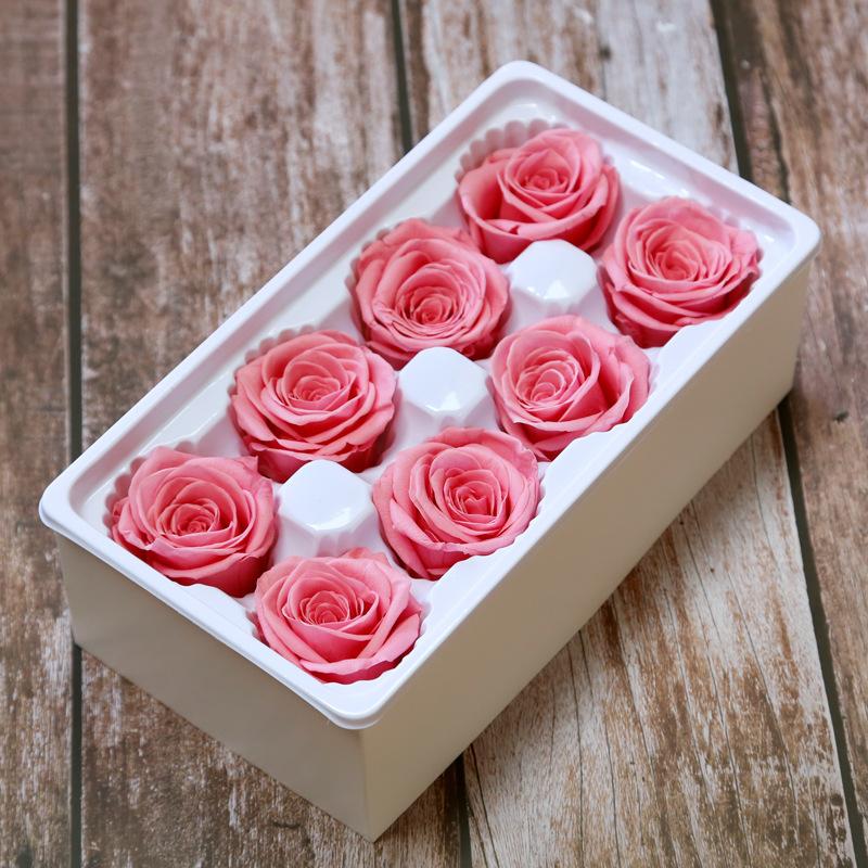 Ewige Lebensblume Material Geschenkbox Unsterbliche Rose Blume Getrocknete Rose Künstliche Konservierte Blumen Kopf Rosen