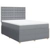 VidaXL Sommier à lattes de lit avec matelas Gris clair 140x190cm Tissu 3294365