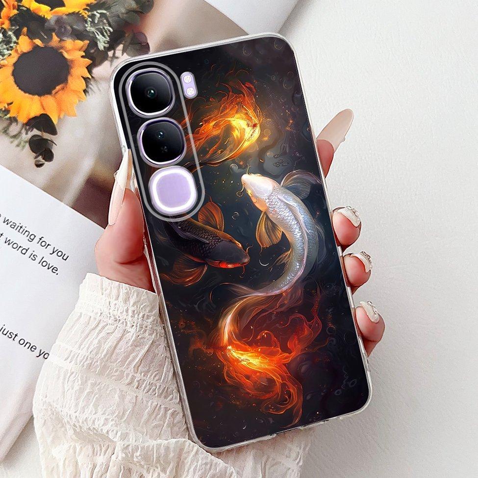 For Vivo V40 Lite 5G IDN Case V2417 Clear Cute Cat Fashion Butterfly Love Painted Soft Phone Case For Vivo V40 Lite 4G IDN Cover