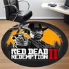 1pc Red Dead Redemption II Office Round Area Rug, Indoor Mat Suitable For Office,Bedroom Living Room Home Decor, Room Deco a0926037