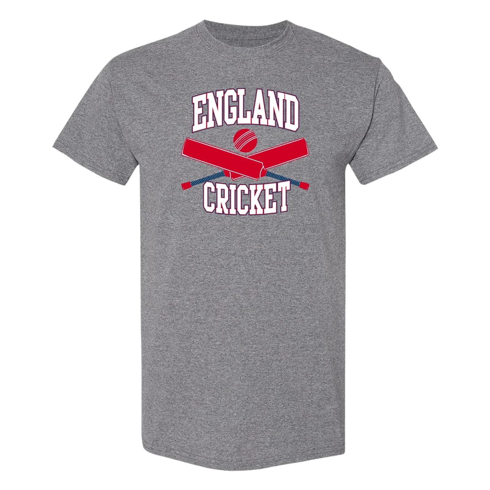 England Crossed Cricket Bats T-Shirt - Graphite Heather M
