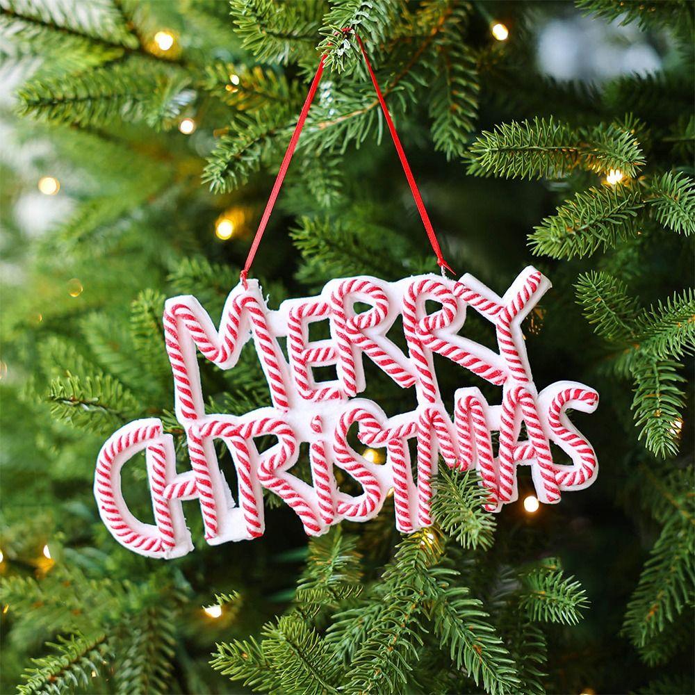 English Letter Merry Christmas Letter Pendant Plastic Xmas Tree Ornaments Christmas Tree