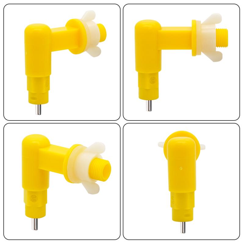 2/4/6Pcs Poultry Chicken Nipple Drinker Automatic Rabbit Drinking Fountain 360° Pigeon Hamster Cage Pet Nipple Drinker
