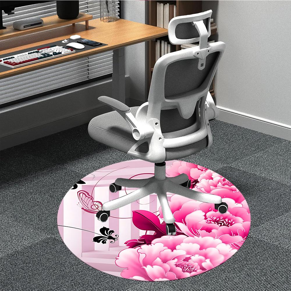 

1pc Floral Fantasy Chair Carpet for Office, Soft Flannel Throw Mat, Perfect for Office, Holiday Party Decoration Choice yy260320119 80cm by 80cm
