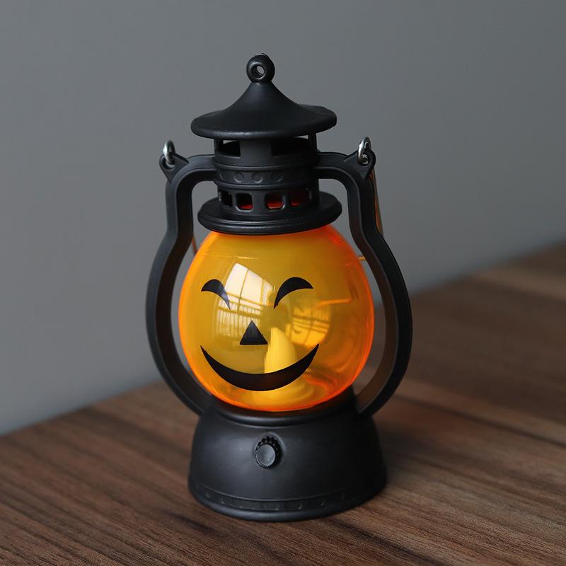Halloween Decoration Oil Lamp Prop Pumpkin Skull LED Pony Lantern Creative Holiday Bar Party Light Bar Party Atmosphere Props