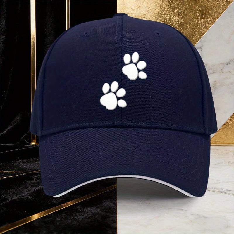 Paw Print Baseball Cap Polyester Adjustable Casual Unisex Adult Outdoor Sun Protection