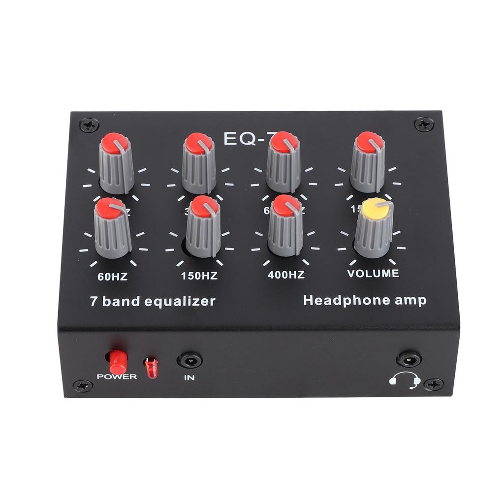 7 Band Sound Equalizer 12dB High Bass Adjustment Dual Channel Digital Equalizer