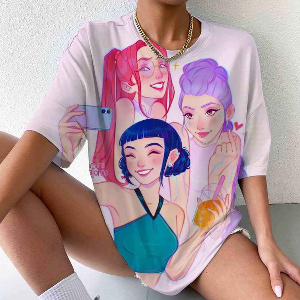 Y2k 90s 2000s hot selling fashion T-shirt art Kpop witch hunting group T-shirt printed short sleeved T-shirt clothing top