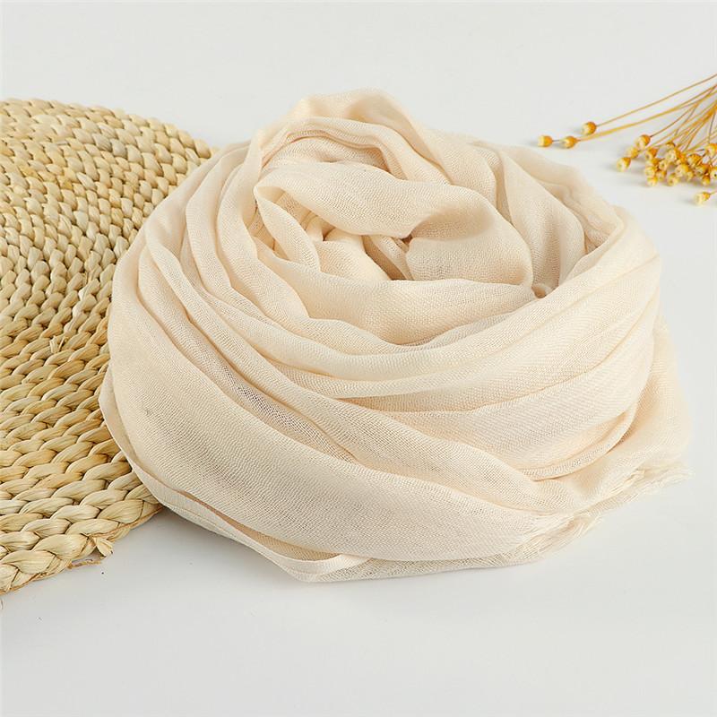 37 Color Plain Big Size Fringe Cotton Viscose Scarf Lady Warme Soft Shawls And Wraps Pashmina Stole Female Kerchief Muslim Hijab
