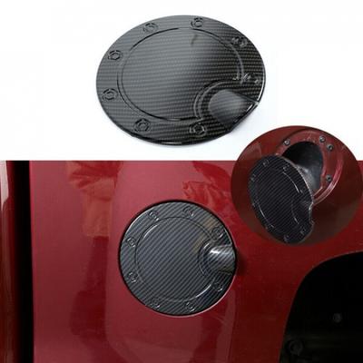 Fuel Filler Door Cover Gas Cap For Chevy Silverado/GMC Sierra 14-18 Carbon Fiber