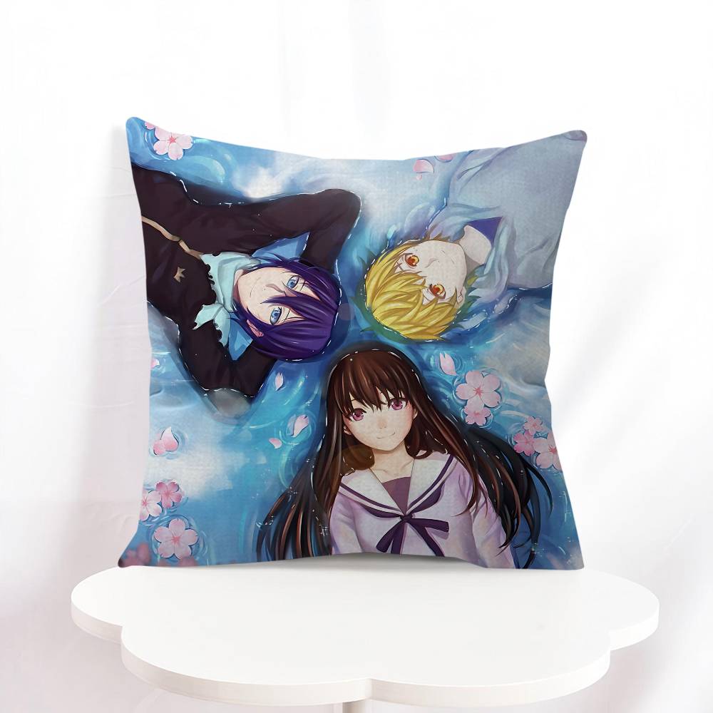 Anime N-Noragami Cushion Cover Inches Farmhouse Decor Home Throw Pillow Covers For Couch Decorations
