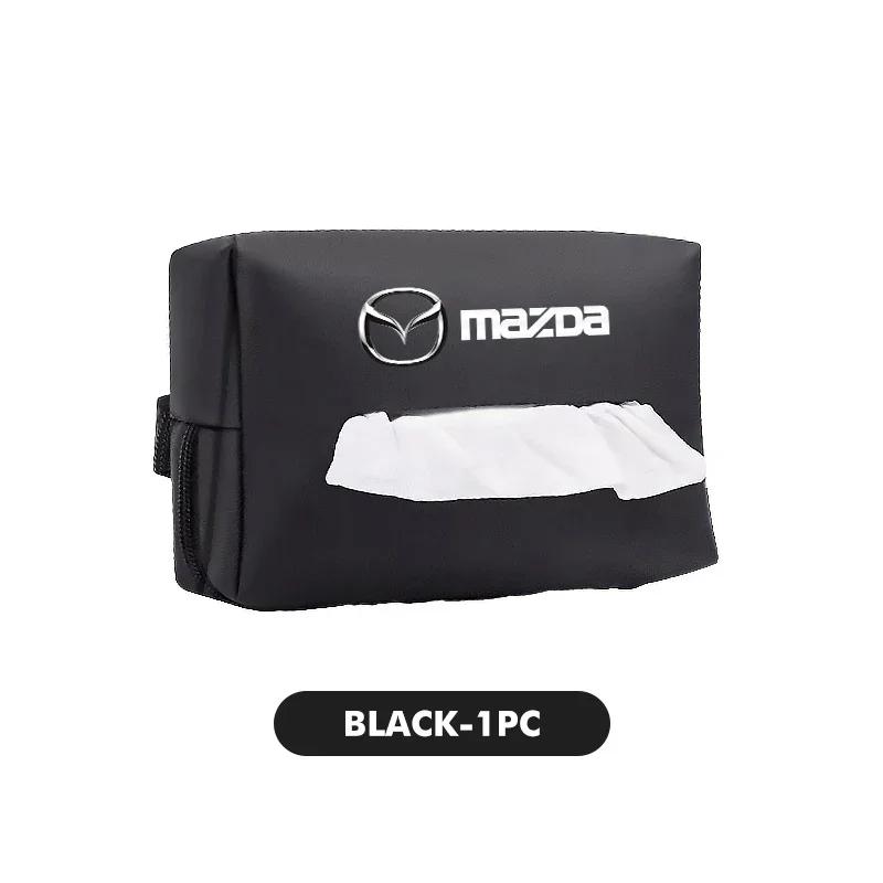 2025 Hot Car Paper Towel Bag Headrest Decor Tissue Seat Back Paper Box For Mazda Axela Atenza CX9 MX3 MX5 RX8 RX7 MX30 CX30