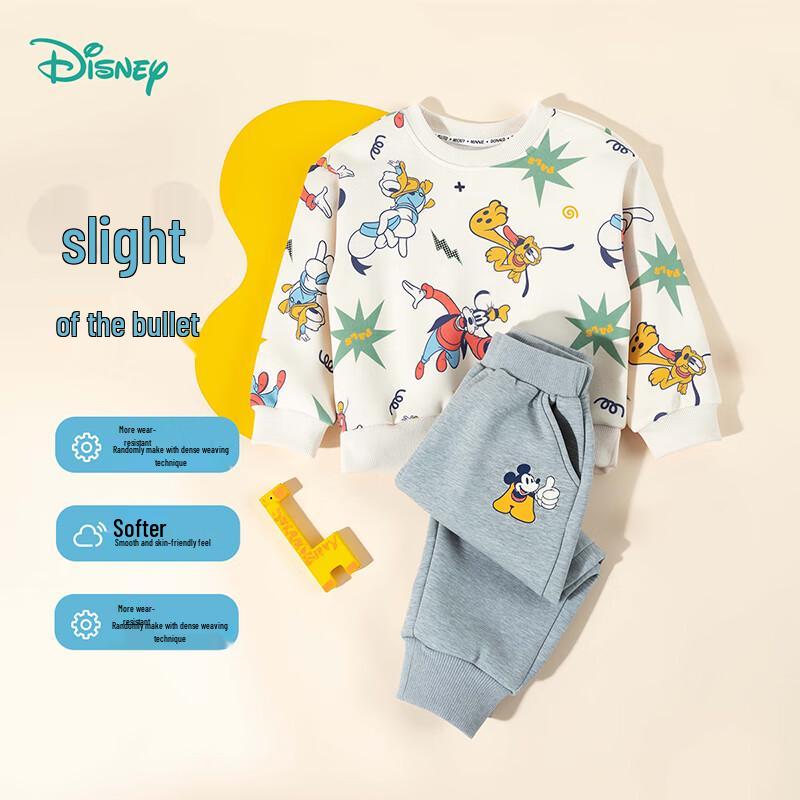 Disney Boys' Mickey Cartoon Sweatshirt Set