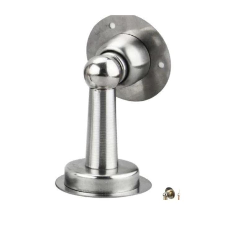 Stainless Steel Magnetic Door Stopper Drill & No Drill Installation Residue-free Adhesive Door Holder for Rental House