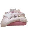 Pure Cotton Four-Piece Bedding Set: Striped Duvet Cover, Bed Sheet for Dorms, A-Class Washed Cotton, Perfect for All Seasons.