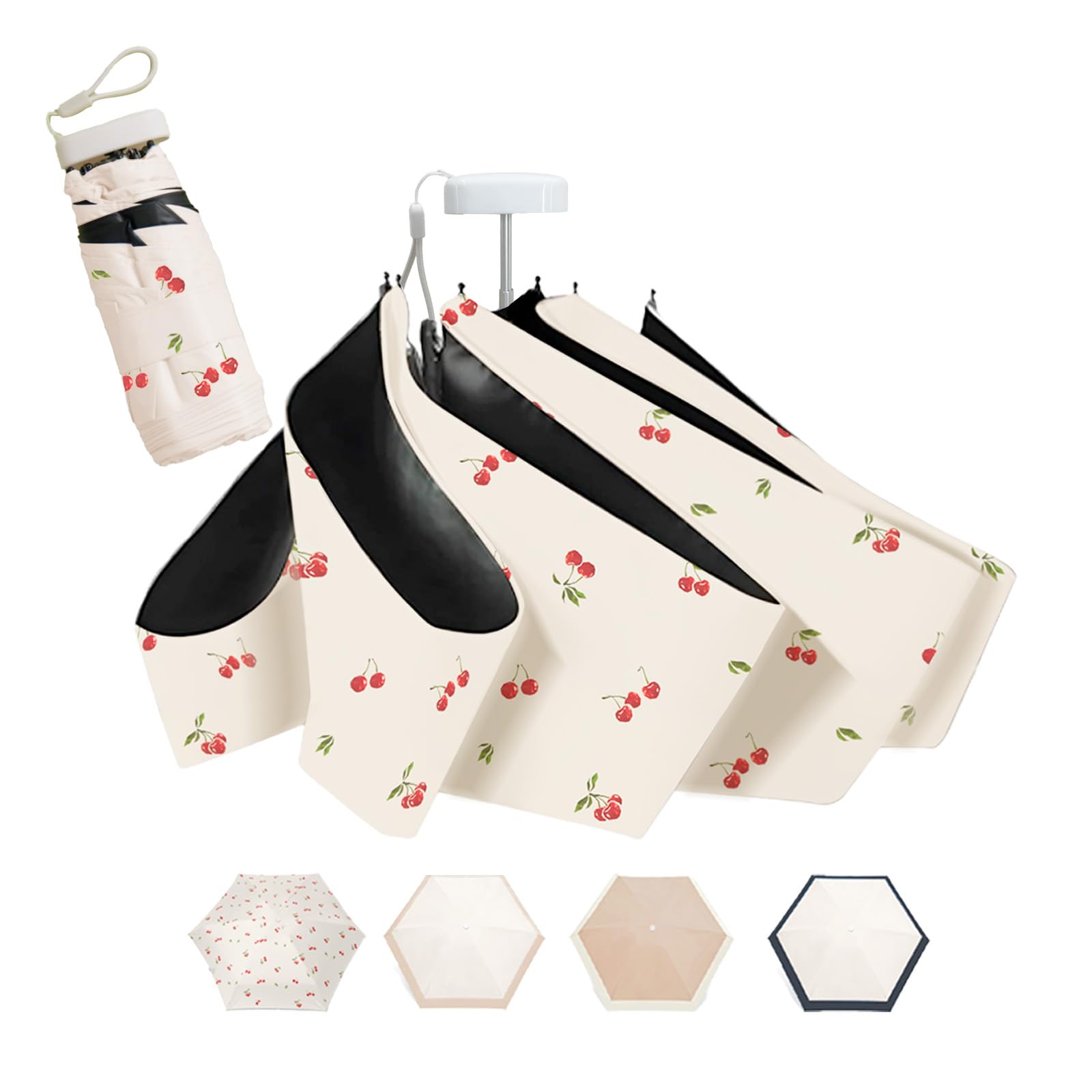 

Новинка для лета Складной зонт от солнца и дождя с крючком Легкий и полный Легкий УФ Компактный складной зонт с чехлом для хранения УФ Солнце Идеально для