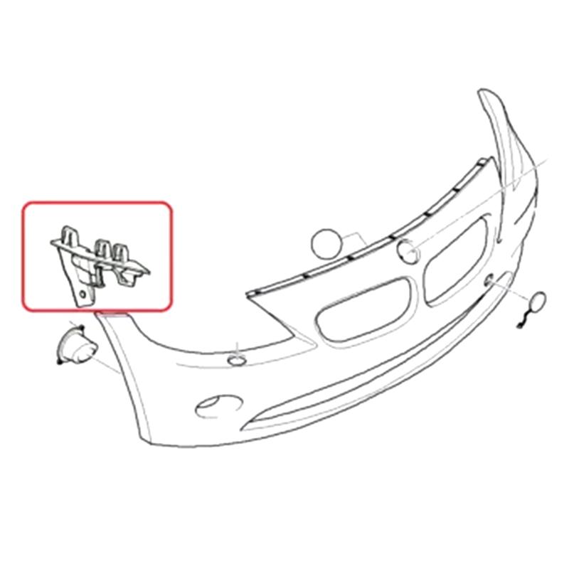 2 PCS Front Bumper Support Brackets Front Left & Right 51117165179 51117165180 Black ABS For BMW E85 E86 Z4 Series 2003-2008-A87