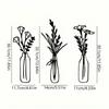 3 Piece Floral Metal Wall Art Minimalist Modern Home Decor