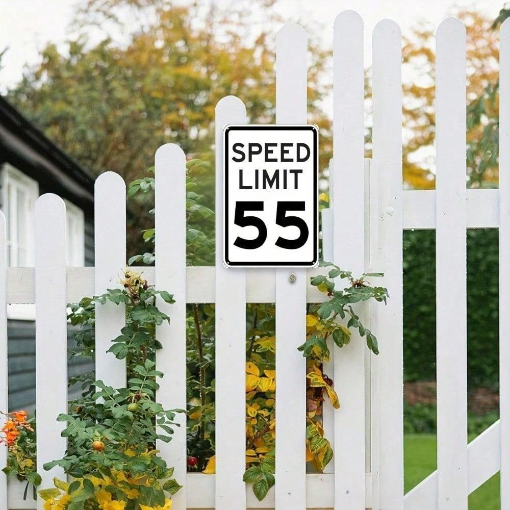 1pc R2 55 MPH Speed Limit Vintage Metal Sign, H.I.P. Funny Gift for Colleagues, 8x12in Unframed Indoor Outdoor Decor