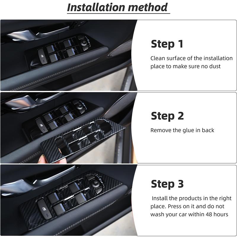 For Land Rover Range Rover Evoque 2011-2018 Car Carbon Fiber Interior Gear Shift Console Decoration Cover Stickers Accessories