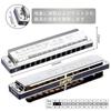 East Top Harmonica, 13-Hole Blues Harmonica In D, for Jazz Professionals, Adults, and Children, Study and Practice, Brass Cover, Canvas Case, Lucky13