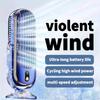 USB charging air-cooled small fan, 5-speed adjustable, large battery dual motor stylish desktop fan, portable air cooler