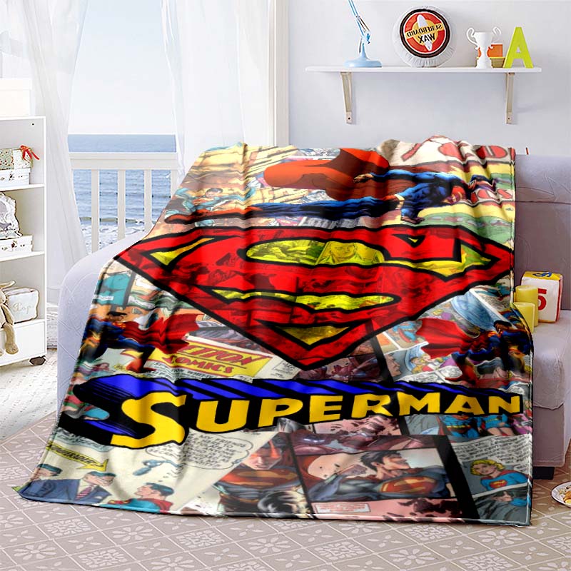High-definition Superman Flannel Blanket, Lightweight and Breathable Polyester Blanket - Q