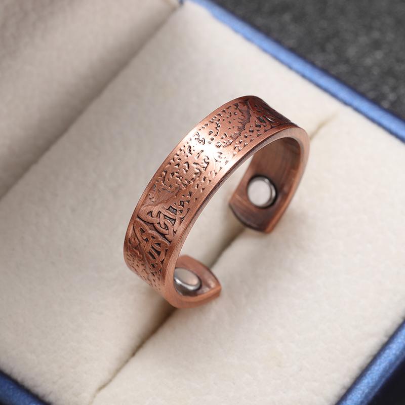 טבעת מגנטית נחושת גל רטרו פתיחה יצירתית תכשיטים אביזרים לגברים נשים אופנה רב-תכליתית