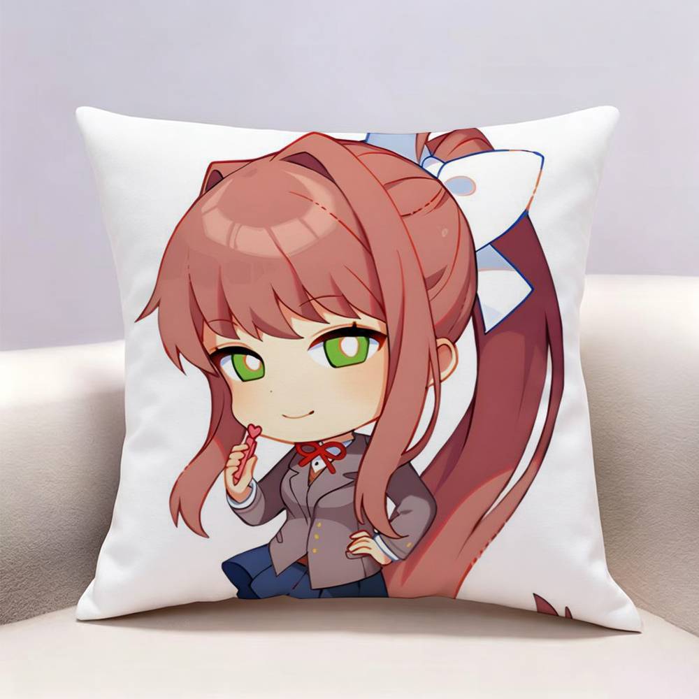 DDLC Monika Doublesided print Pillow Case Cushion Cover Throw Pillow Case For Car Sofa