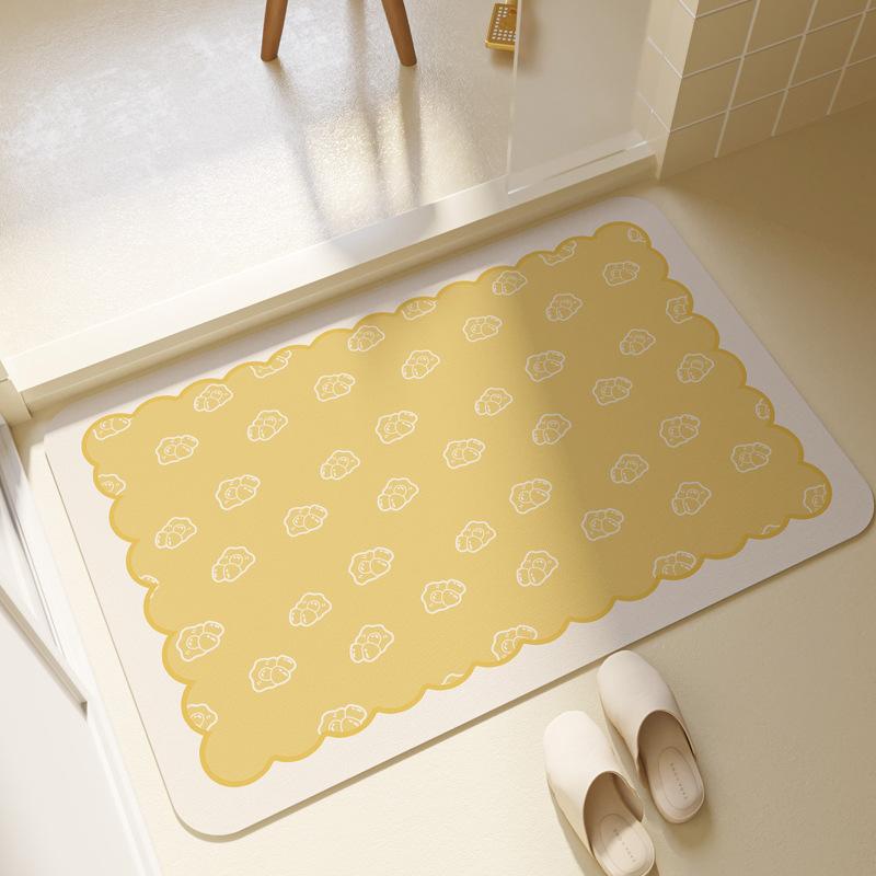Simple Bathroom Diatom Mud Foot Mat Bathroom Door Mat Toilet Non-Slip Mat Toilet Absorbent Floor Mat