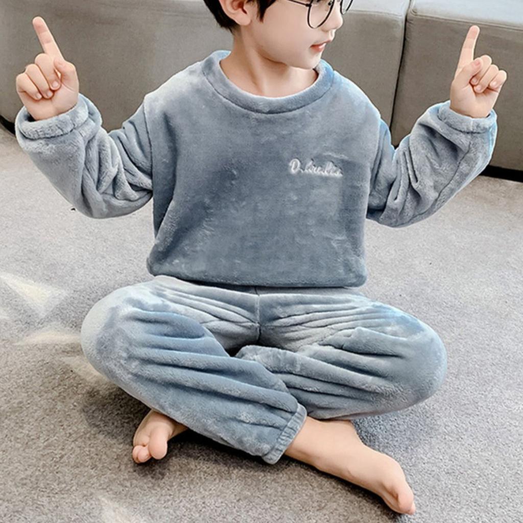 Kinder Jungen und Mädchen Hauskleidung und Pyjamas Langarm-Oberteile und Hosen Sets