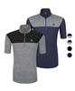 EXTRASPORTY Coolshare Men'S Cool Short Sleeve Zip-Up T-Shirt 4 Colors