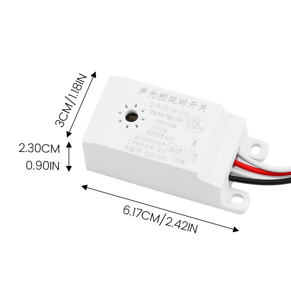 220V Automatic Auto On Off Sound Voice Control Sensor Switch Photoswitch Photoelectric Light Switch for Solar Lamp Street Light