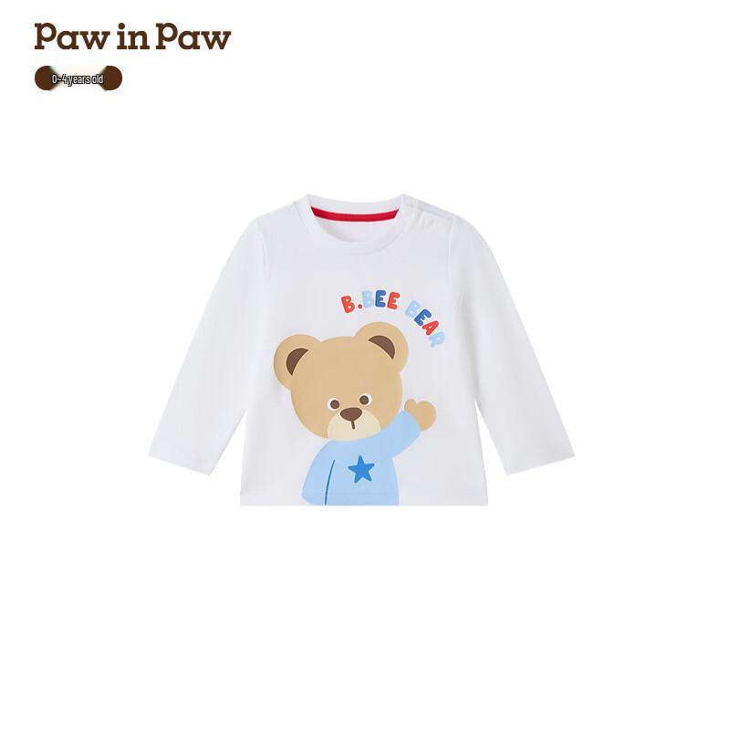 PawinPaw Boys  Cartoon Bear Long Sleeve T-Shirt 110