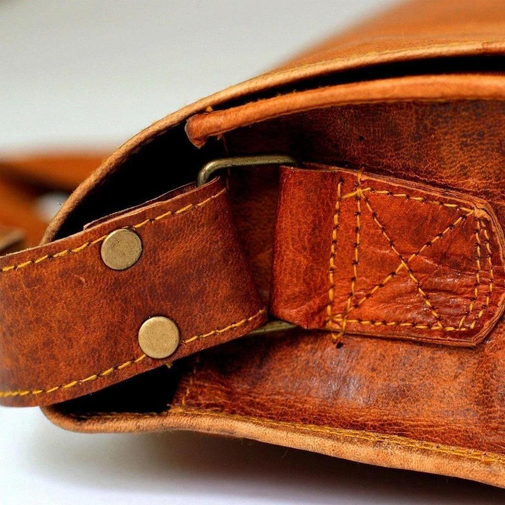 Leather Vintage Messenger Shoulder Men's Satchel Laptop Briefcase School Bag