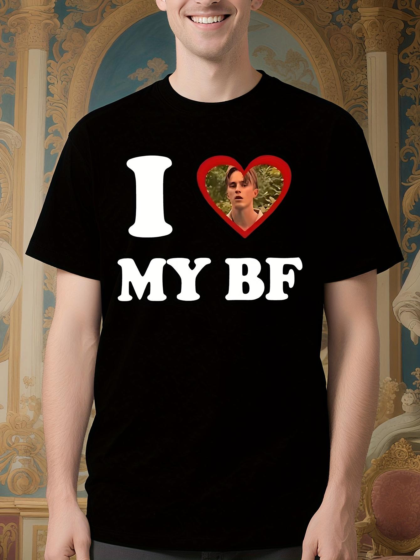 Funny I Love My BF Graphic Tshirt - Black Tee with White ... XXXL
