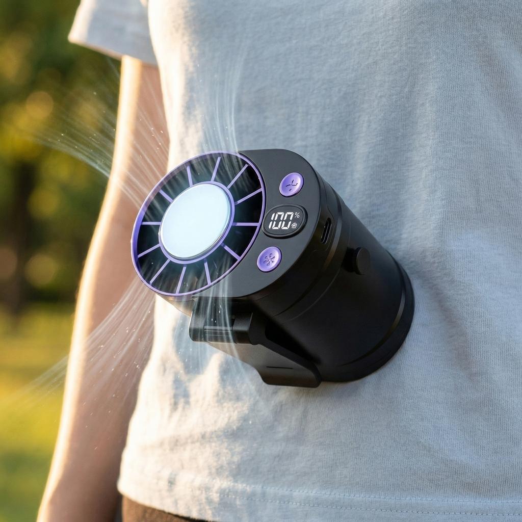 Wearable Waist Fan - USB Rechargeable Waist Belt Fan, Suitable For Outdoor And High-temperature Work, Freeing Up Hands And Long Battery Lif
