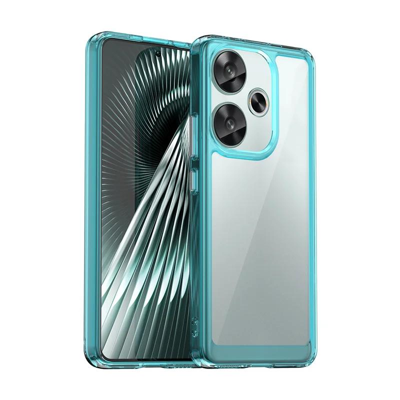 Transparent Colorful TPU Case for Xiaomi Poco F6 F5 Pro 5G X6 X5 M6 Pro 4G Protective Cover Frame Funda Coque Capa
