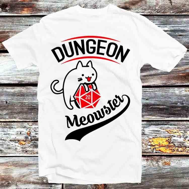 Dungeon Meowster Dragons Cat Monster DnD Guess I ll Die RPG T Shirt B1242