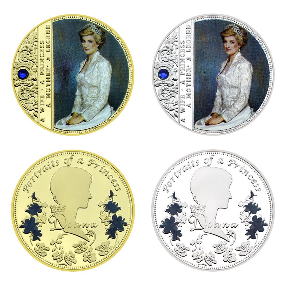 Diana, Queen of England Commemorative Coin, England's Last Rose Challenge Coin, Fan Commemorative Collection