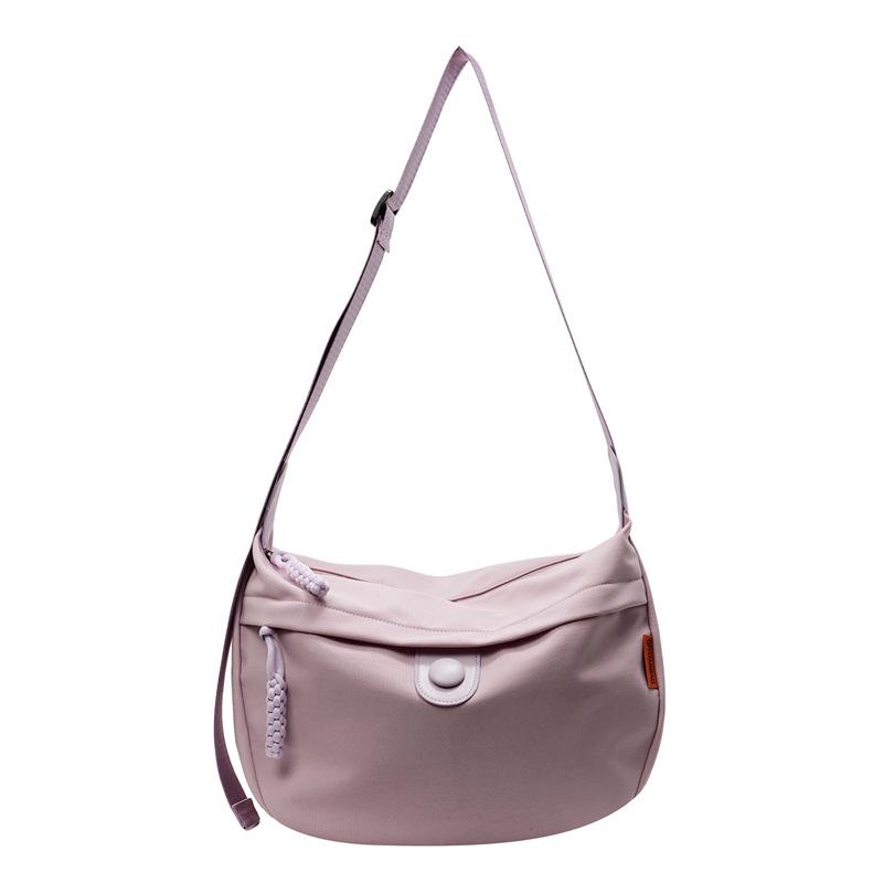 Simple Canvas Crossbody Bag for Women Dumpling Bag Casual Class Bags for Girl Lightweight Travel Bags Sports Bags  