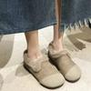 beef tendon sole cotton shoes women's new velvet comfortable warm shallow mouth flat-soled beanie shoes