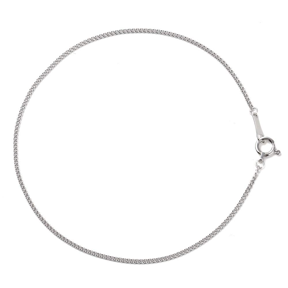 

[Happy Goods Shop] Kihei Bracelet Chain 18cm Thin Width 1.2mm Clasp Men s Women s K18 18K 18K White Gold