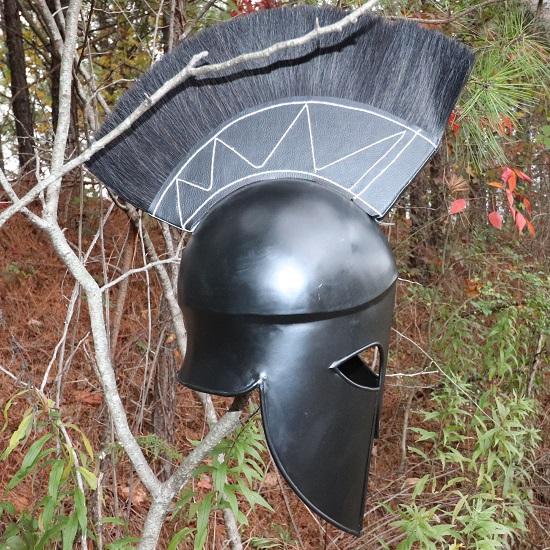 Dark Legionnaire Greek Corinthian Helmet